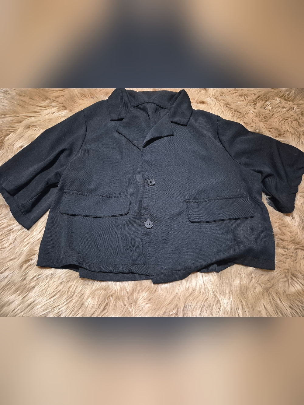 Plus Size Short Sleeve Short Blazer